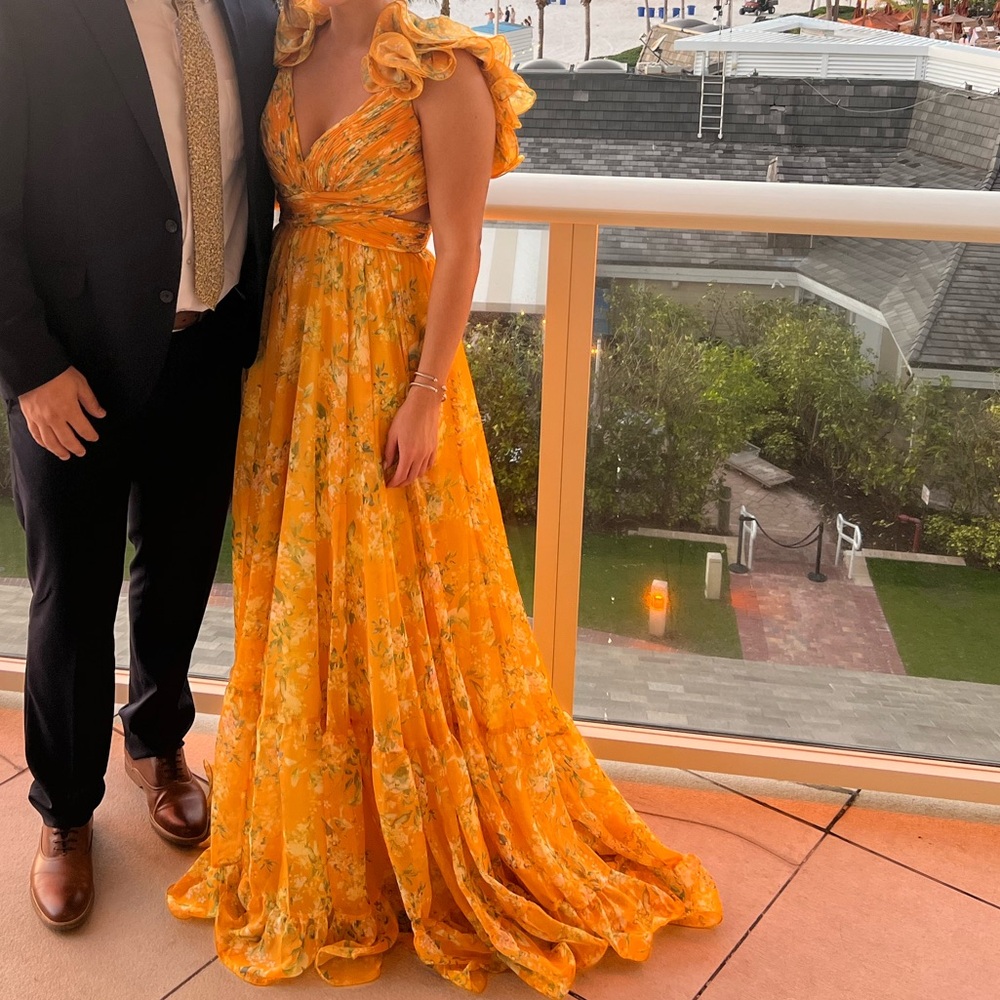 Mac Duggal wedding guest dress